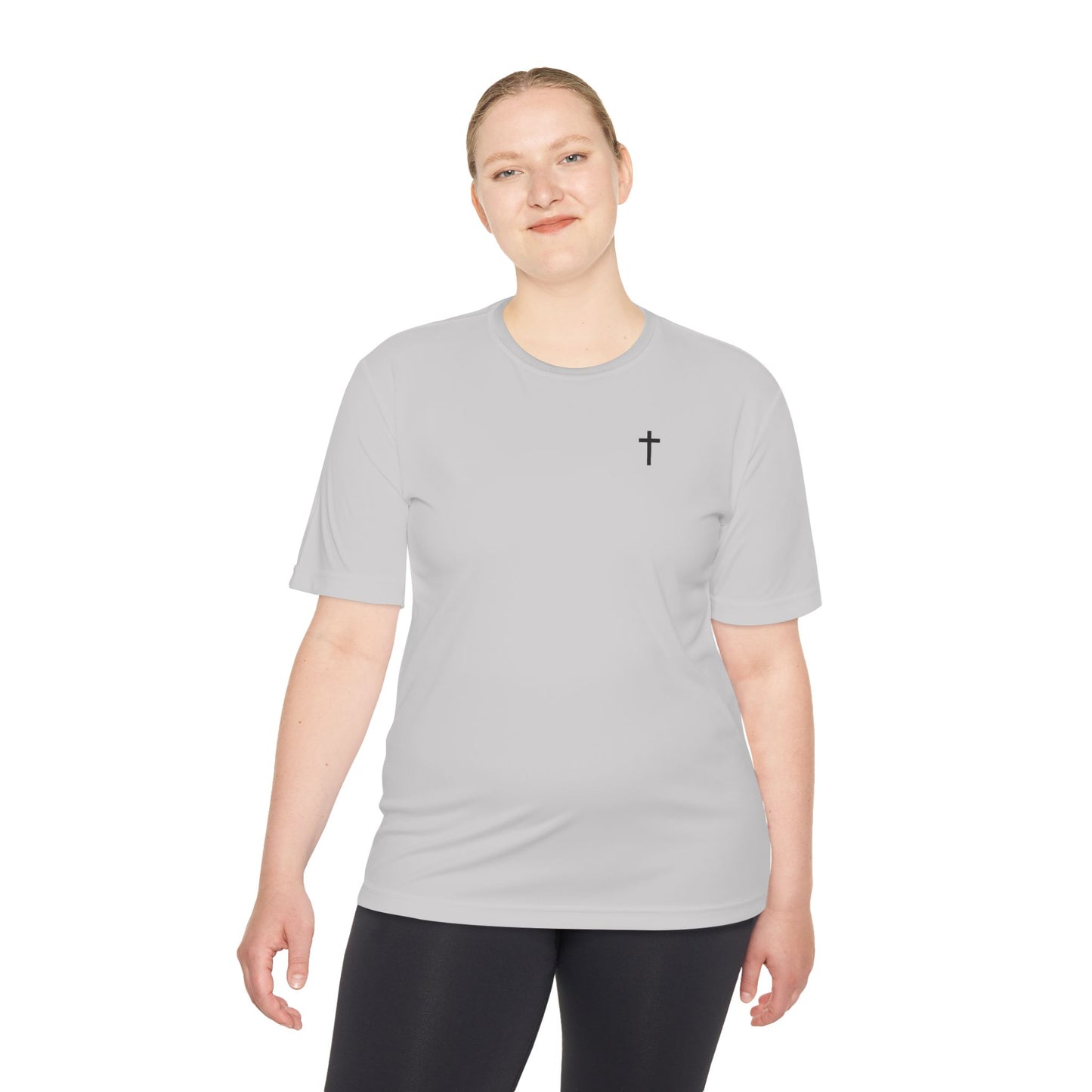 Sport-Tek Unisex Moisture Wicking Tee with Black Cross
