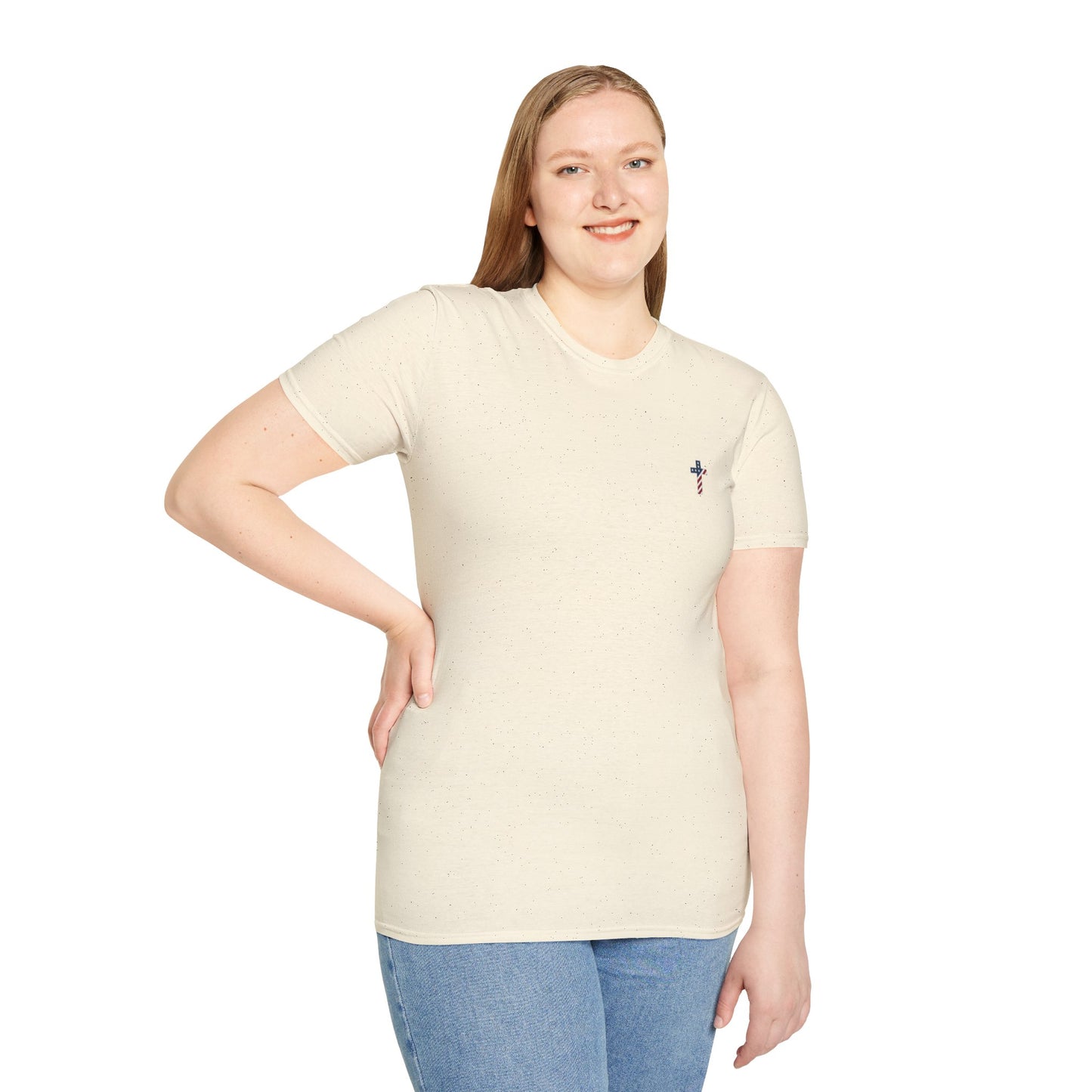 One Cross. One Nation, under God. Unisex Softstyle T-Shirt (no writing on back)