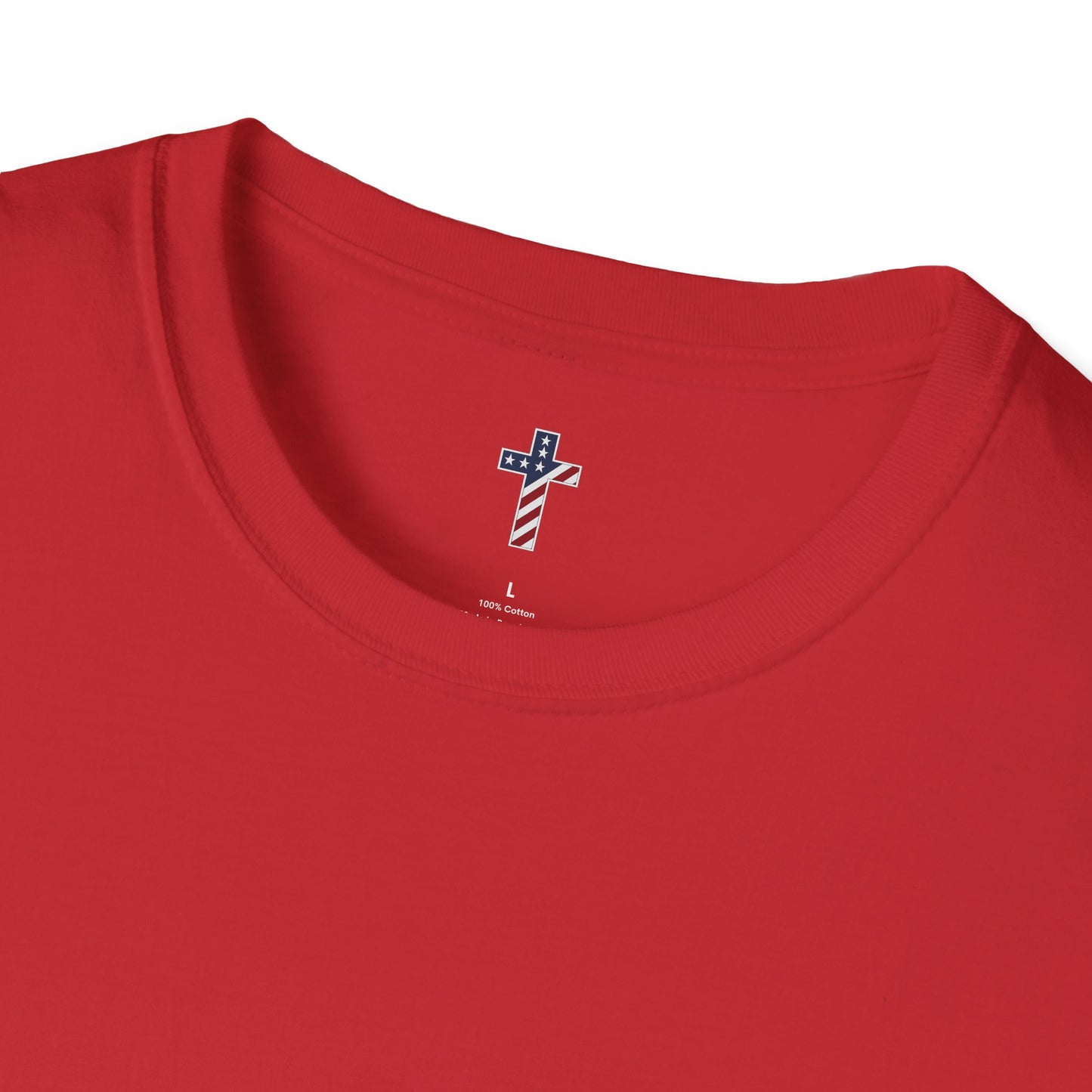 One Cross. One Nation, under God. Unisex Softstyle T-Shirt (no writing on back)