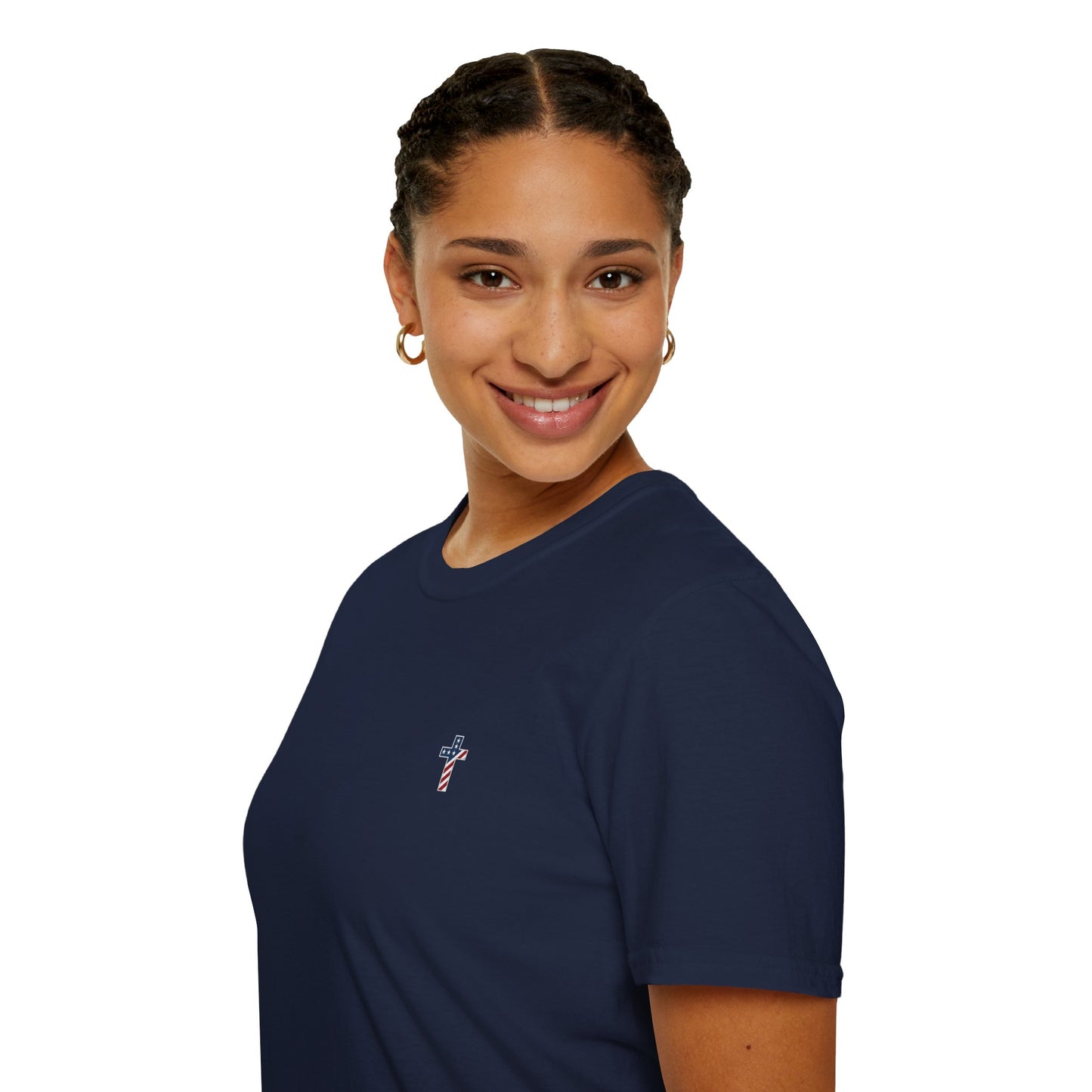 One Cross. One Nation, under God. Unisex Softstyle T-Shirt (no writing on back)