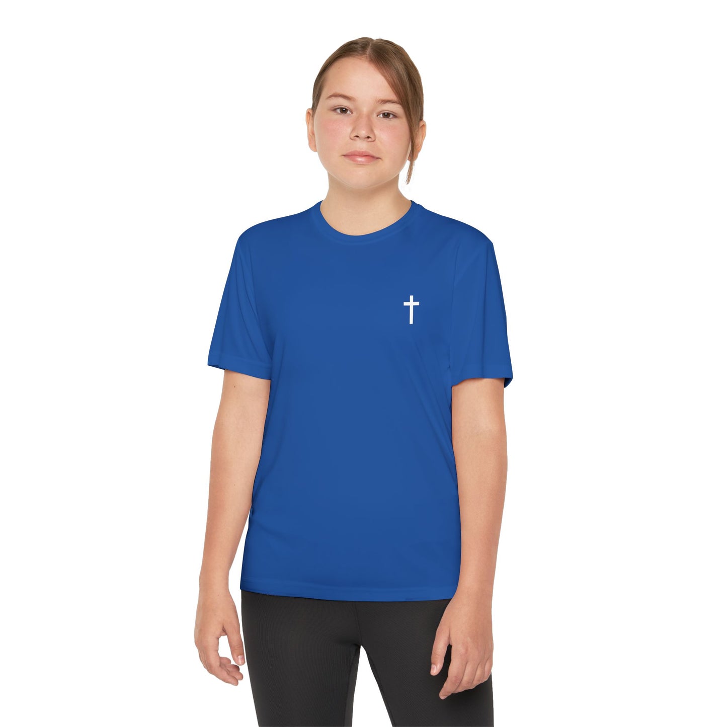 Youth Sport-Tek Tee with White Cross