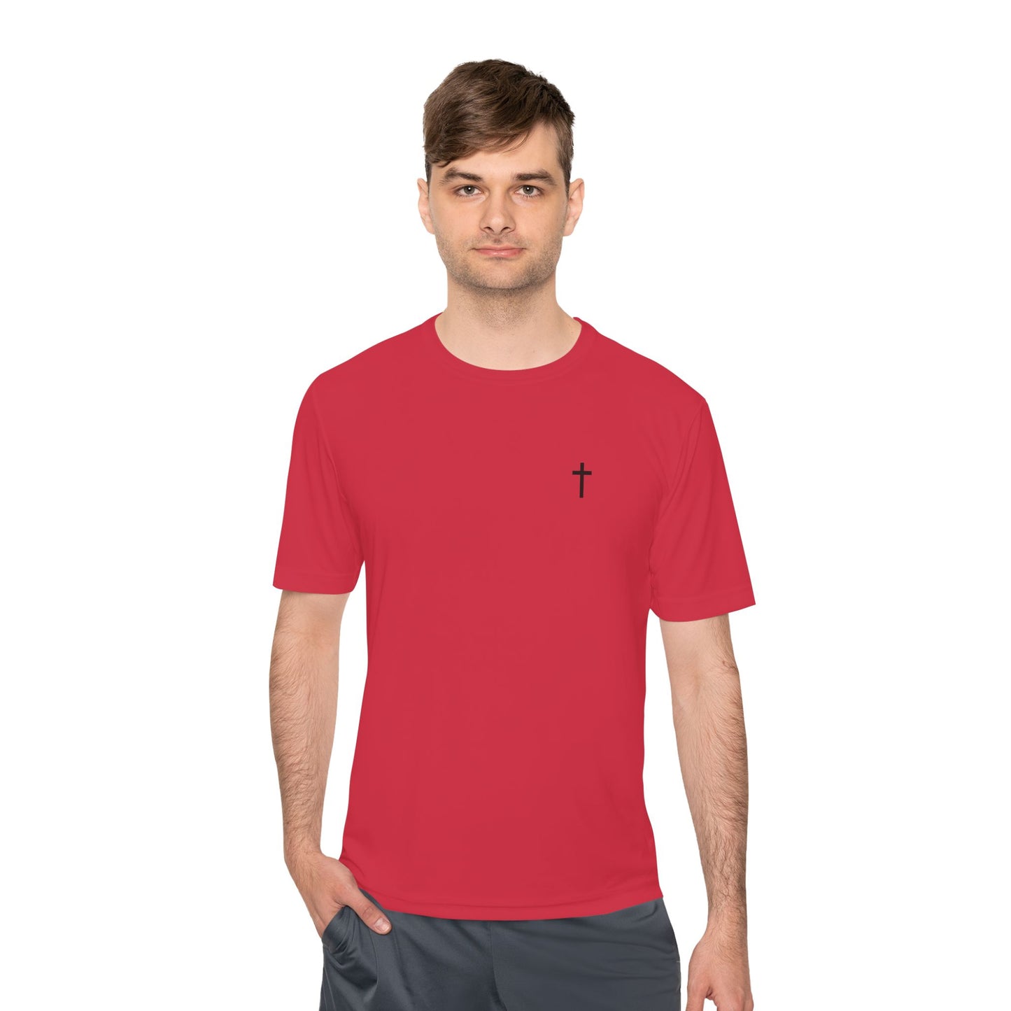Unisex Sport-Tek Tee with Black Cross