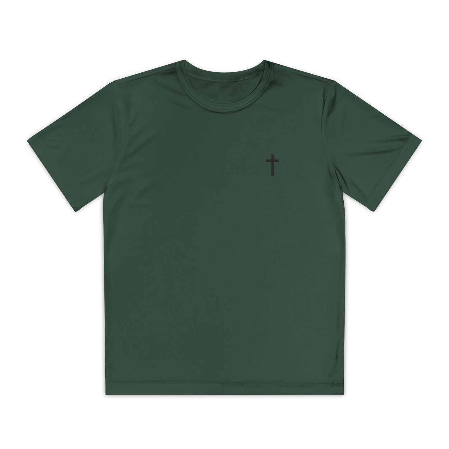 Youth Sport-Tek Tee with Black Cross