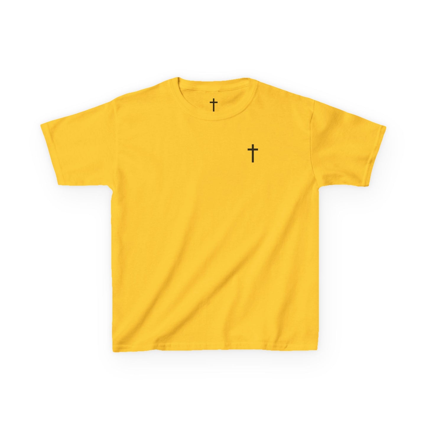 Youth Simple Christian T-Shirt with Black Cross (Gildan Product)
