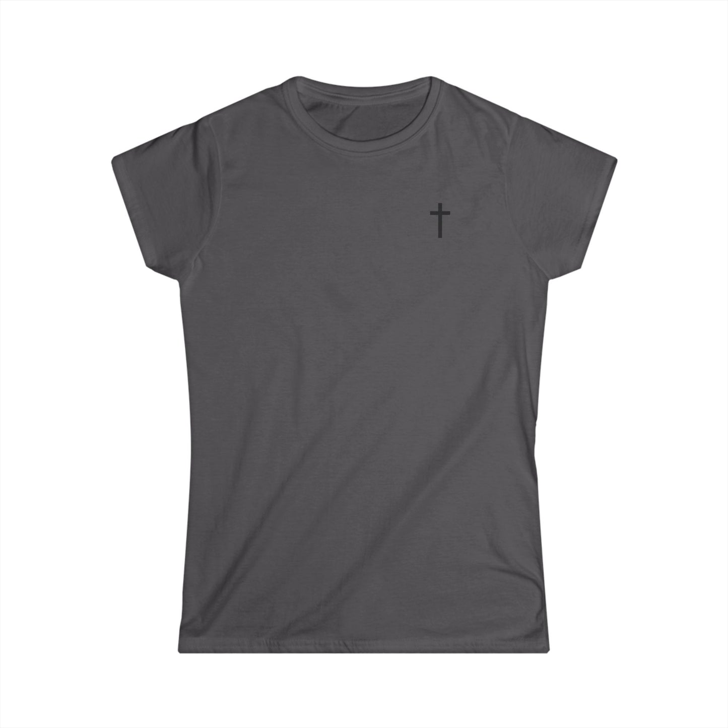 Women's Softstyle Tee with Black Cross