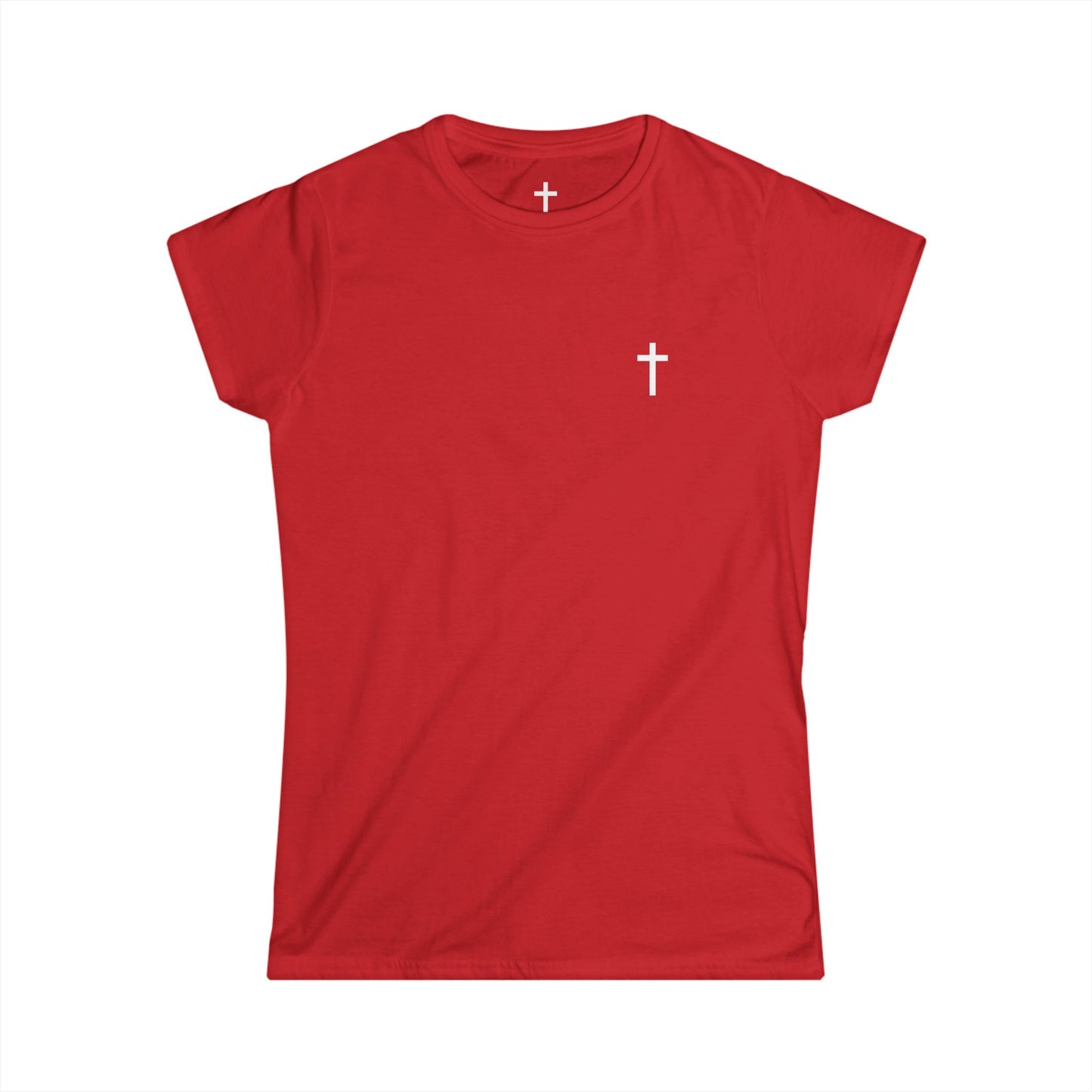 Women's Softstyle Tee with White Cross