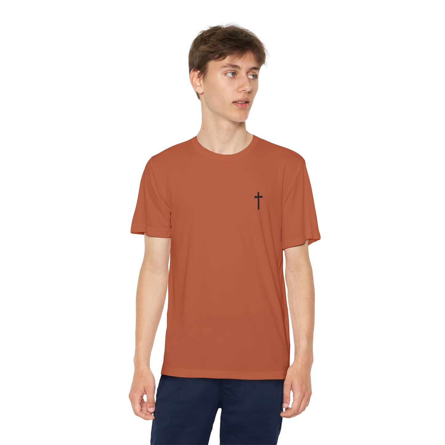 Youth Sport-Tek Tee with Black Cross