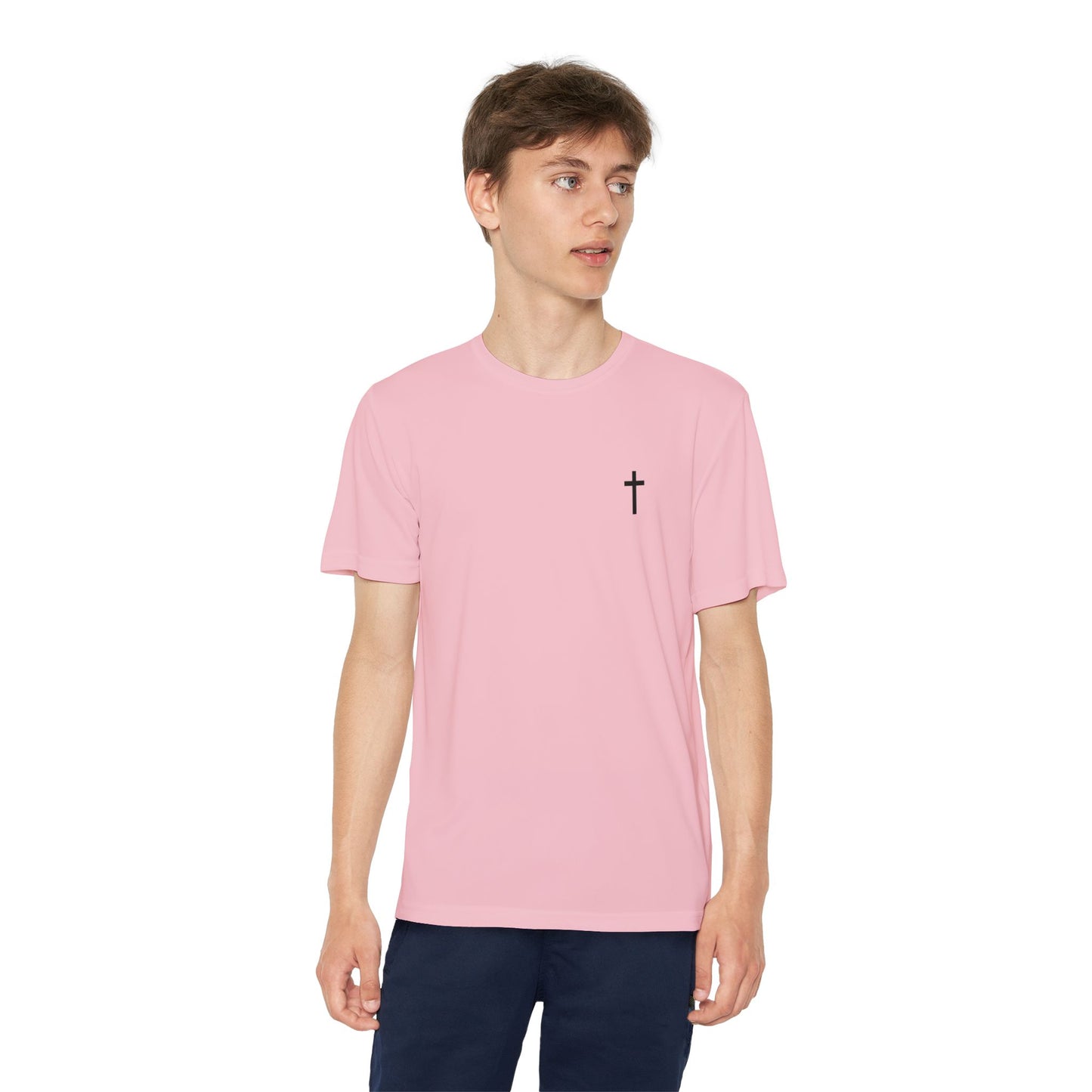 Youth Sport-Tek Tee with Black Cross