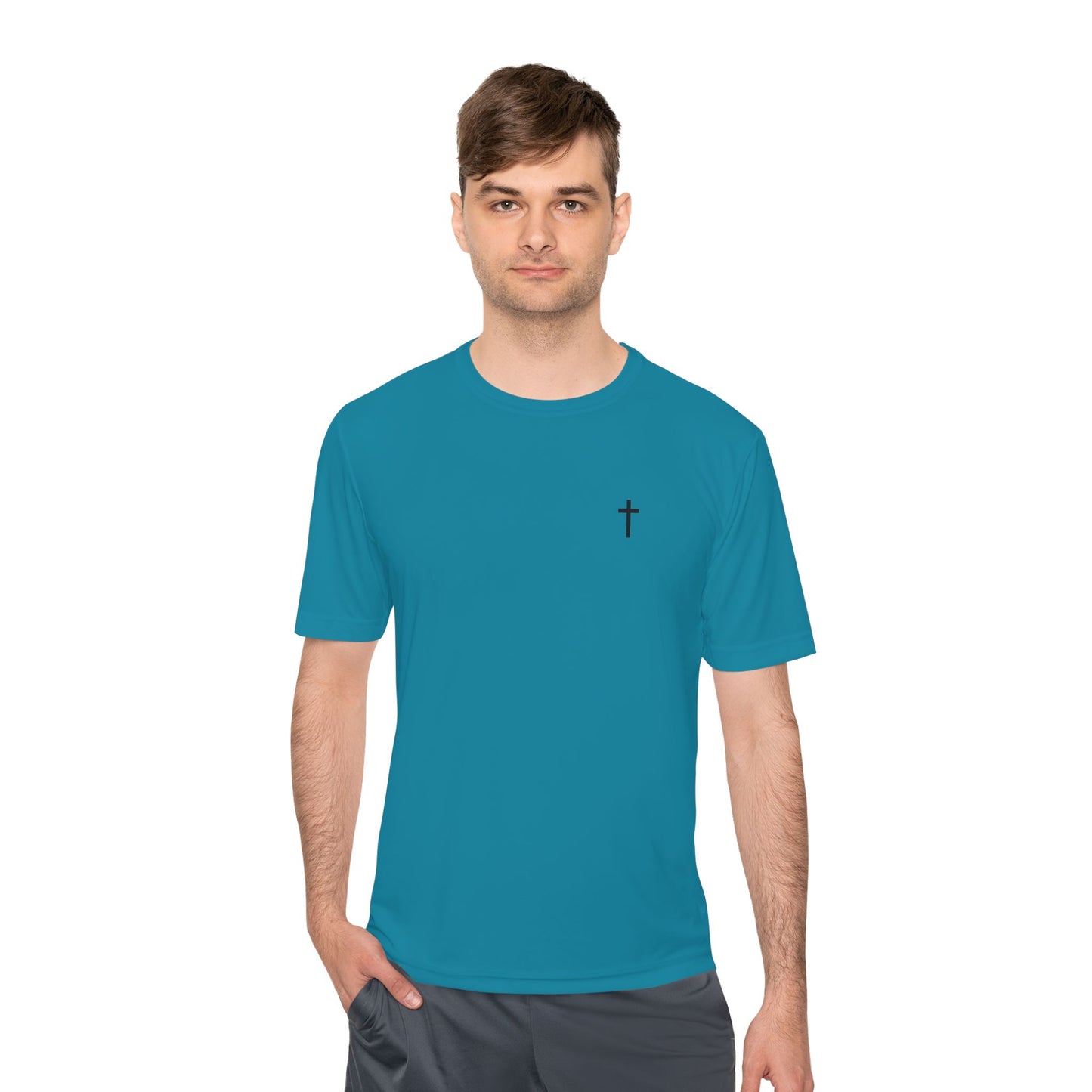 Unisex Sport-Tek Tee with Black Cross