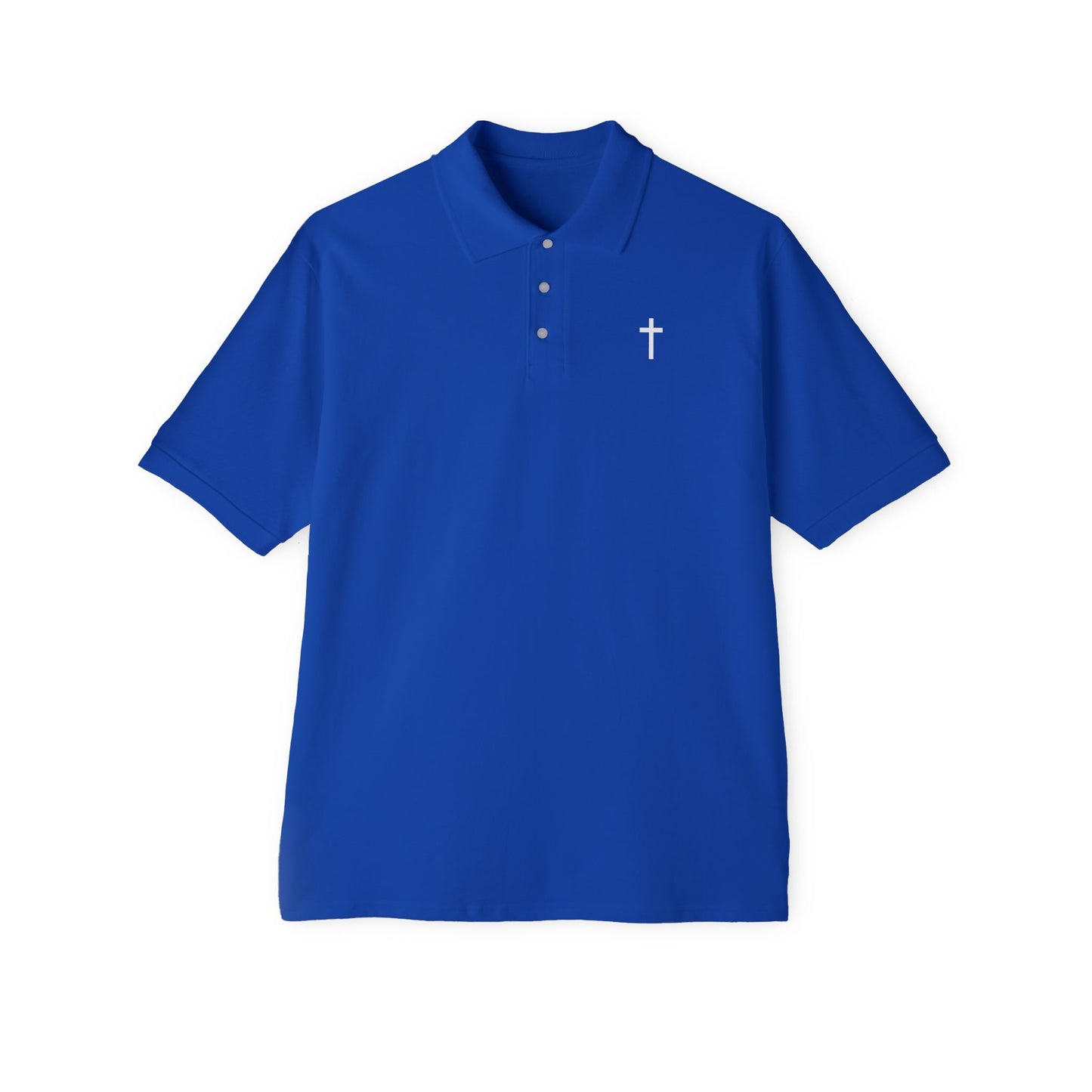 Men's Polo with White Cross