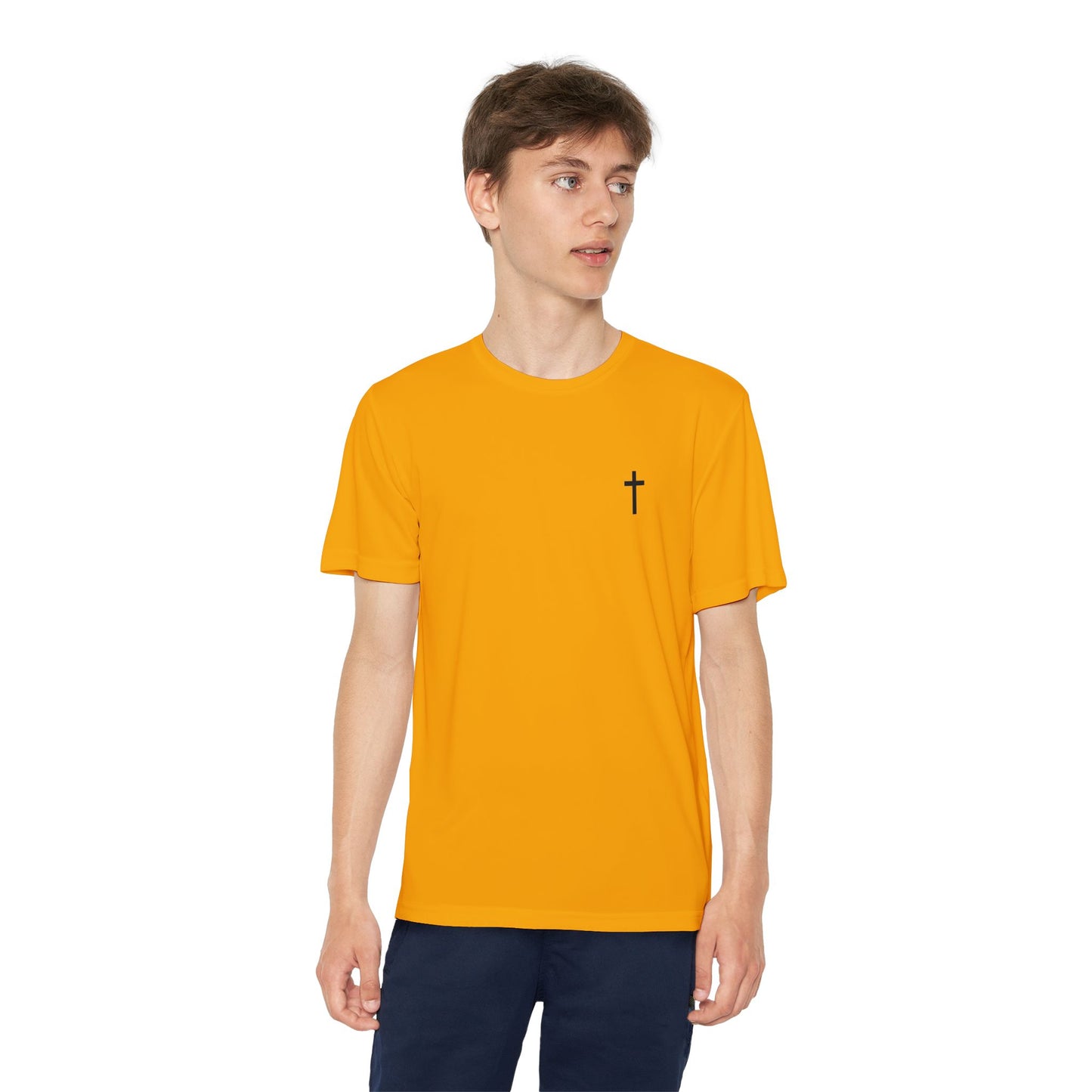 Youth Sport-Tek Tee with Black Cross