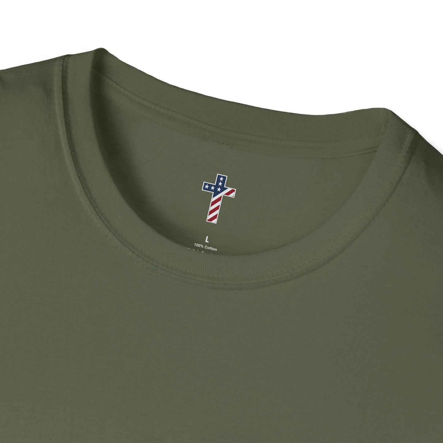 One Cross. One Nation, under God. Unisex Softstyle T-Shirt (no writing on back)