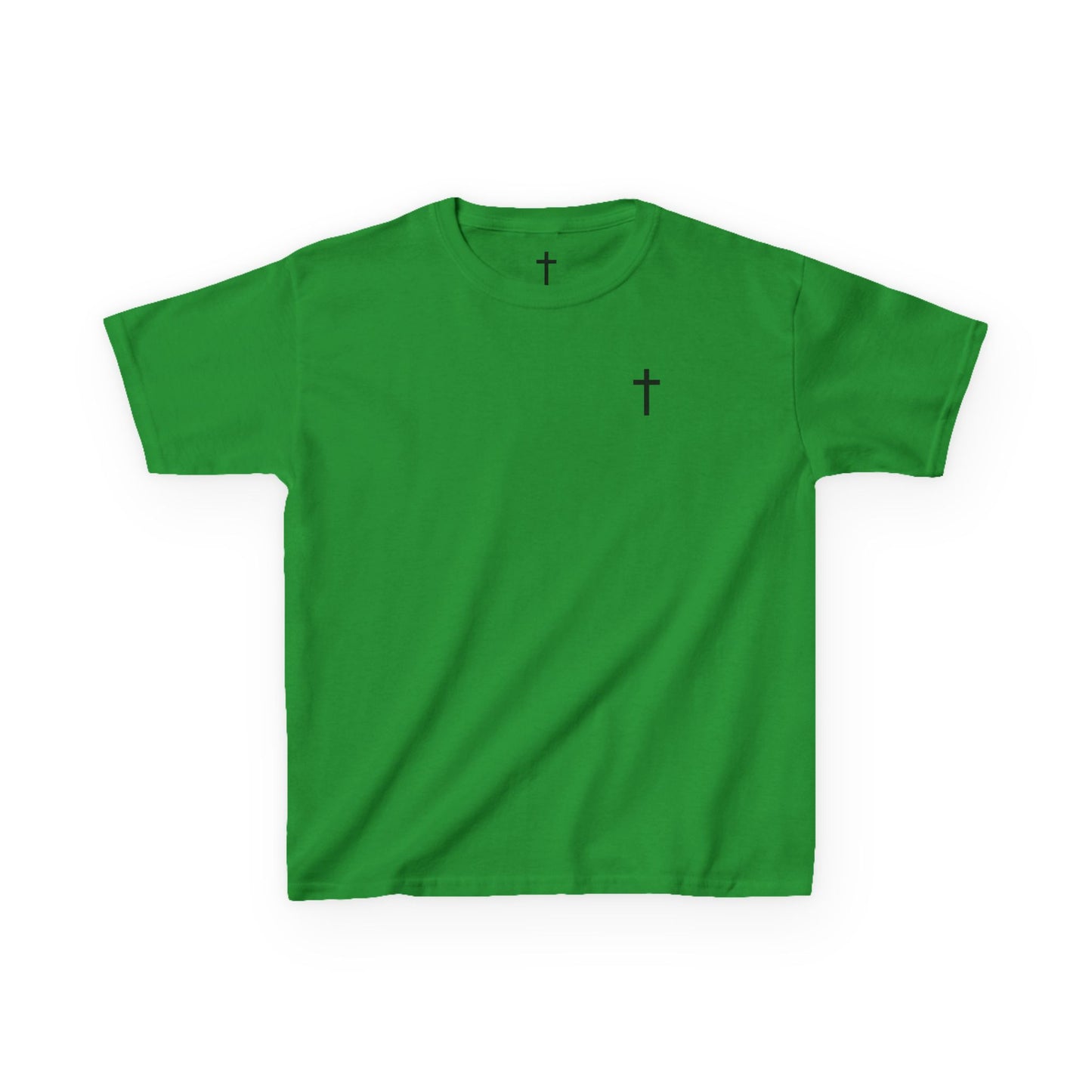 Youth Simple Christian T-Shirt with Black Cross (Gildan Product)