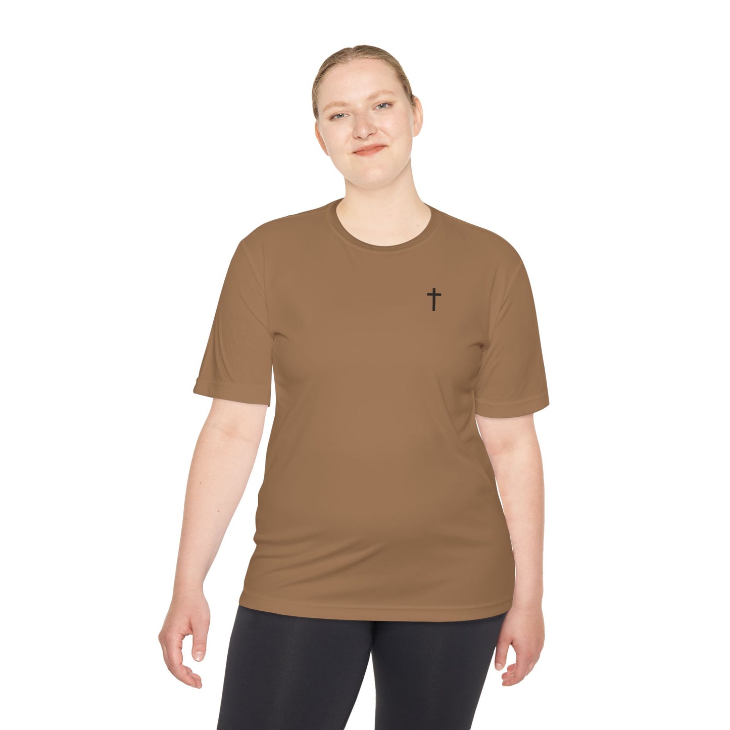 Sport-Tek Unisex Moisture Wicking Tee with Black Cross