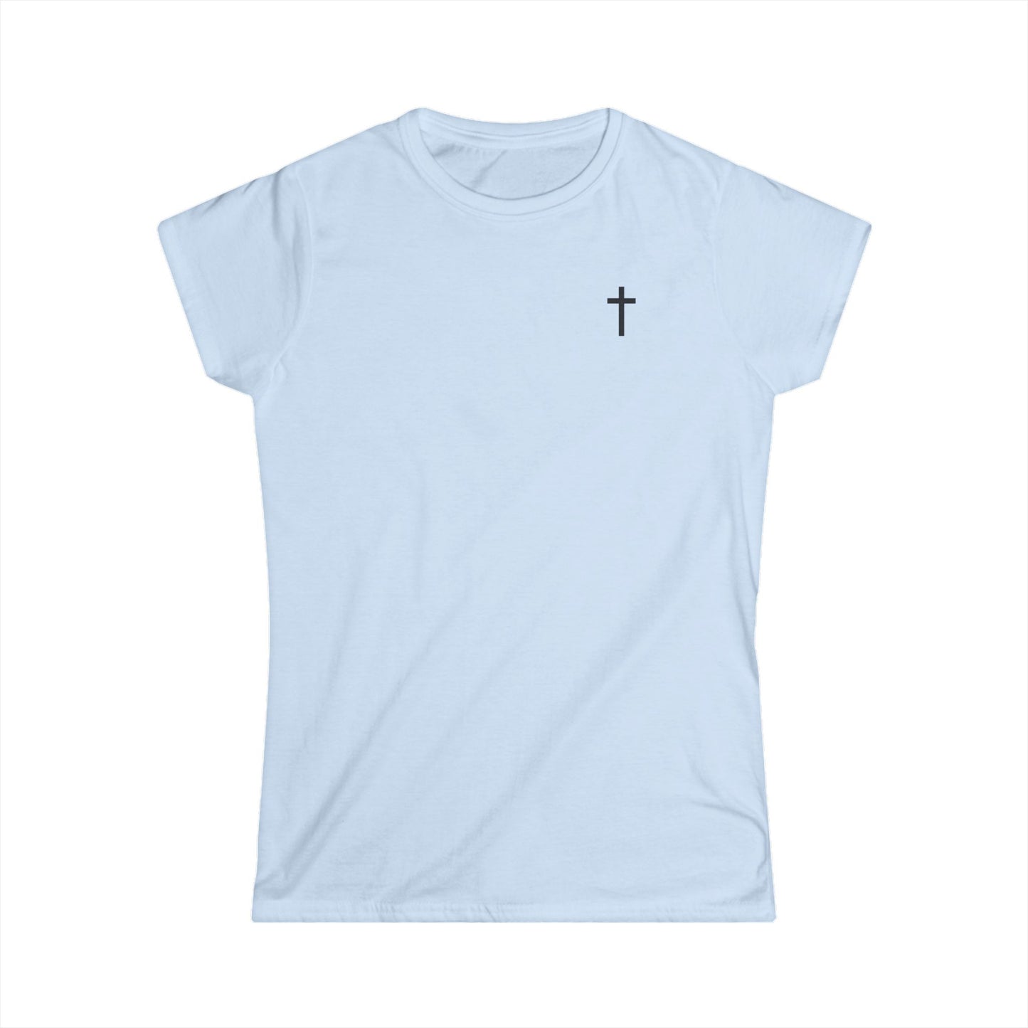 Women's Softstyle Tee with Black Cross