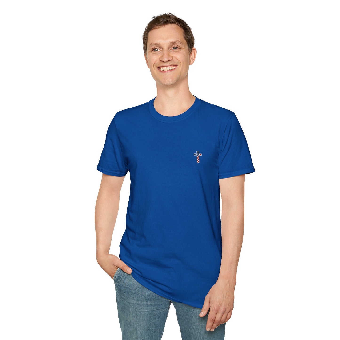 One Cross. One Nation, under God. Unisex Softstyle T-Shirt (no writing on back)