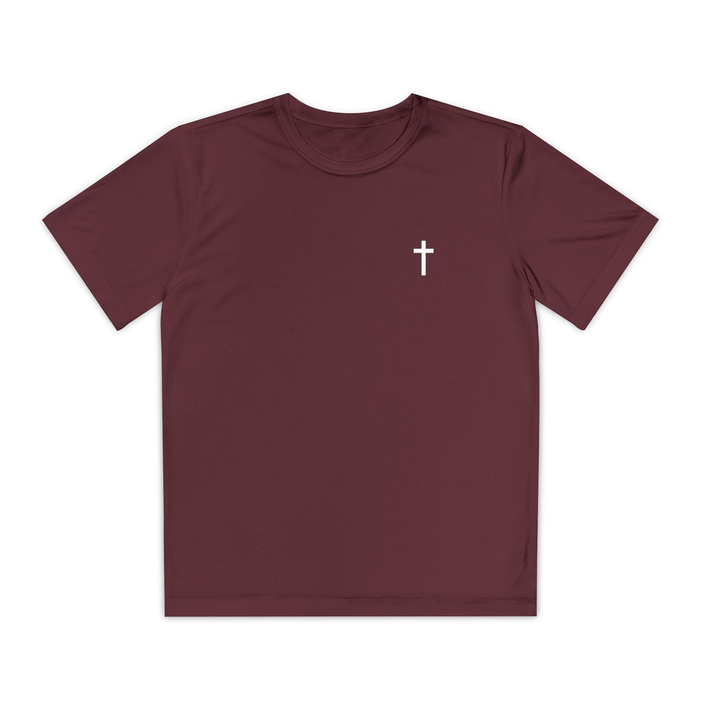 Youth Sport-Tek Tee with White Cross