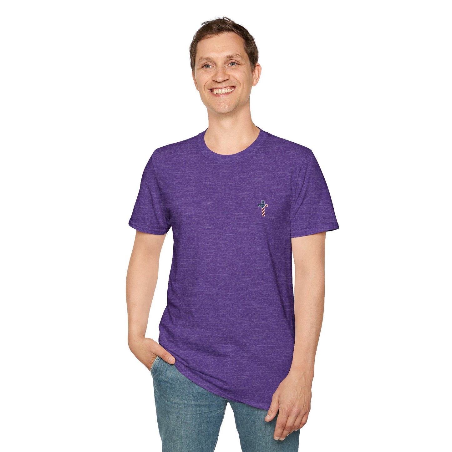 One Cross. One Nation, under God. Unisex Softstyle T-Shirt (no writing on back)