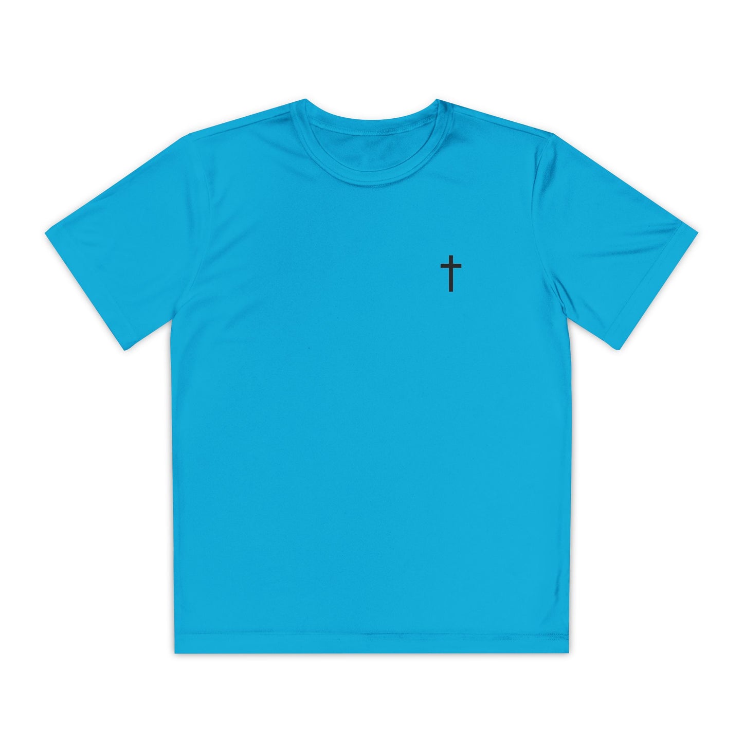 Youth Sport-Tek Tee with Black Cross
