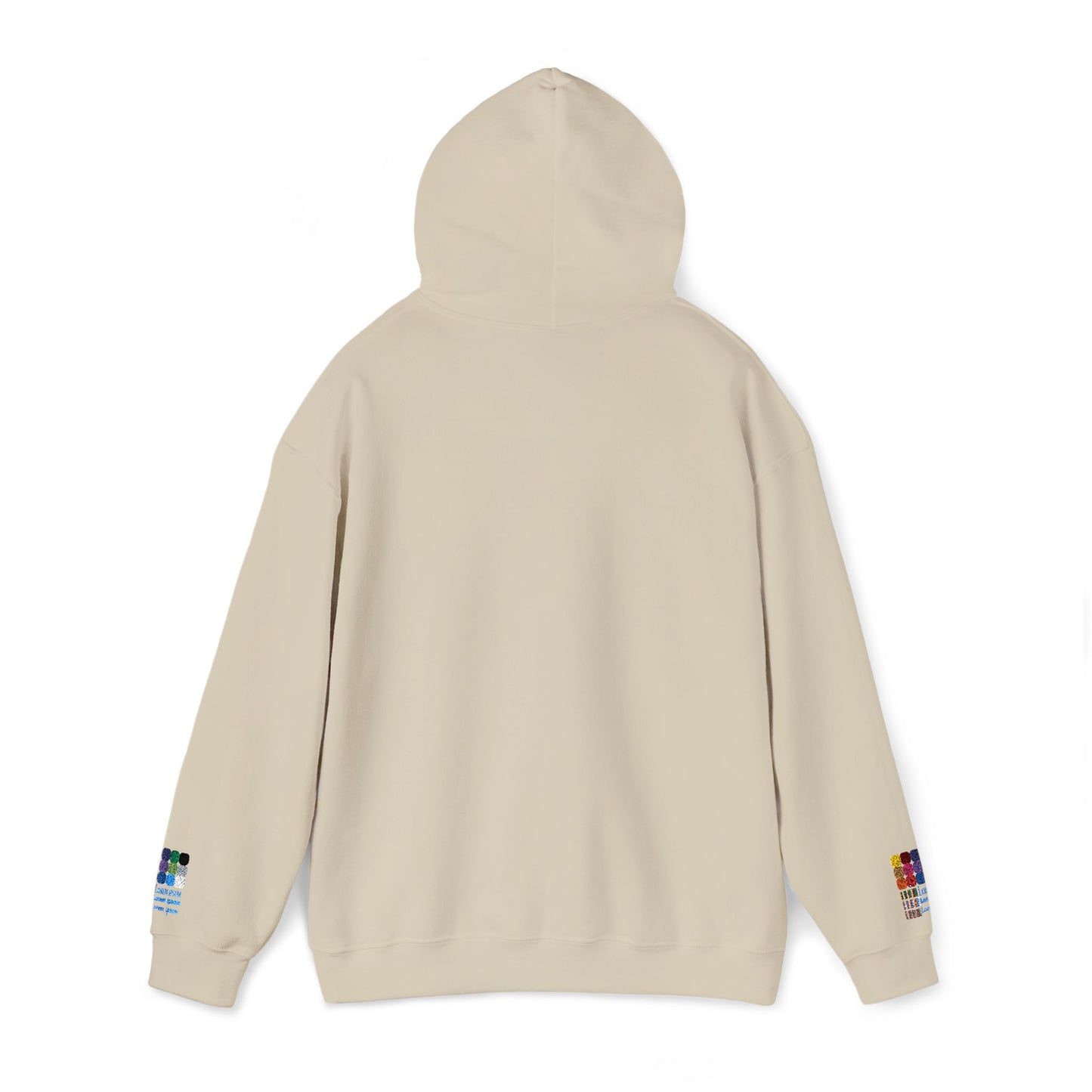 Unisex Embroidered White Cross Hooded Sweatshirt
